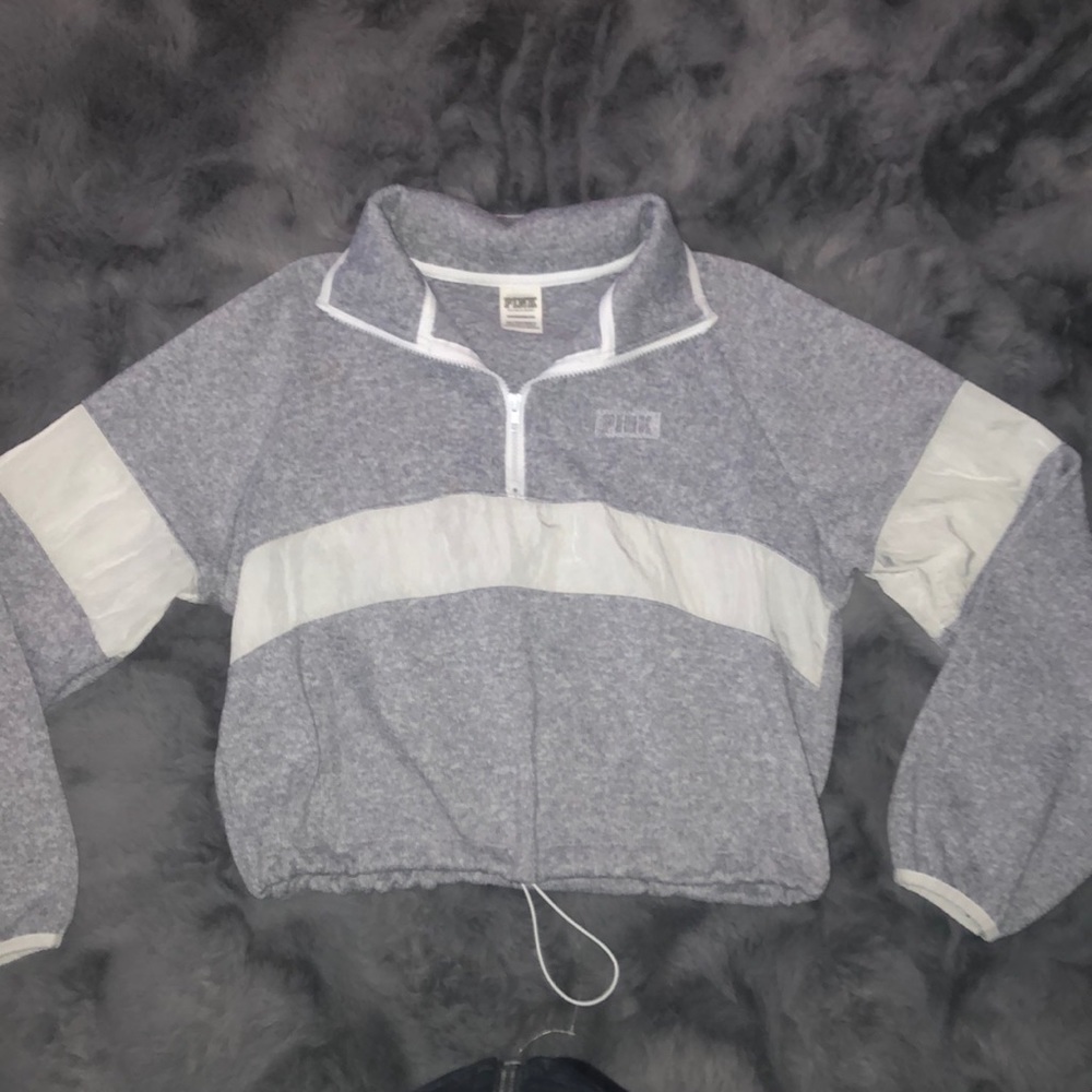 PINK cropped 1/4 zip